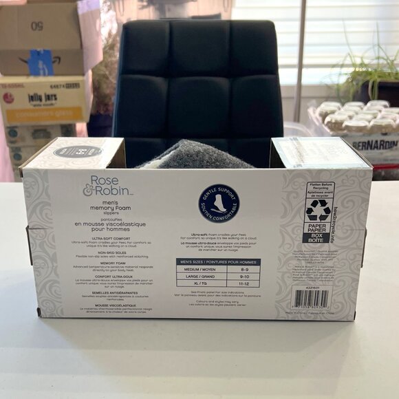 Brand New Men's Memory Foam Slippers Size 8 to 9! - Picture 8 of 16